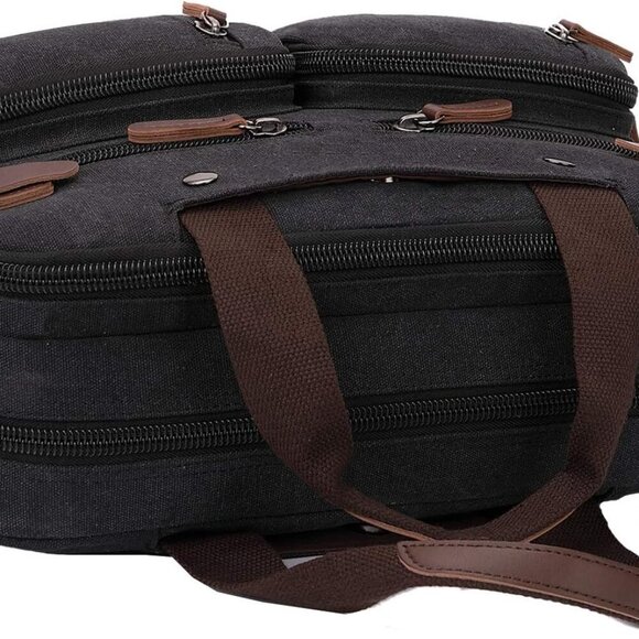 3 in 1 Convertible Laptop Backpack, 17.3 inch Messenger Bag for Men, Multi-Funct - Picture 2 of 7